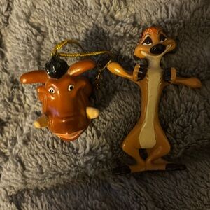 Disney Pumba & Timon Christmas Ornaments